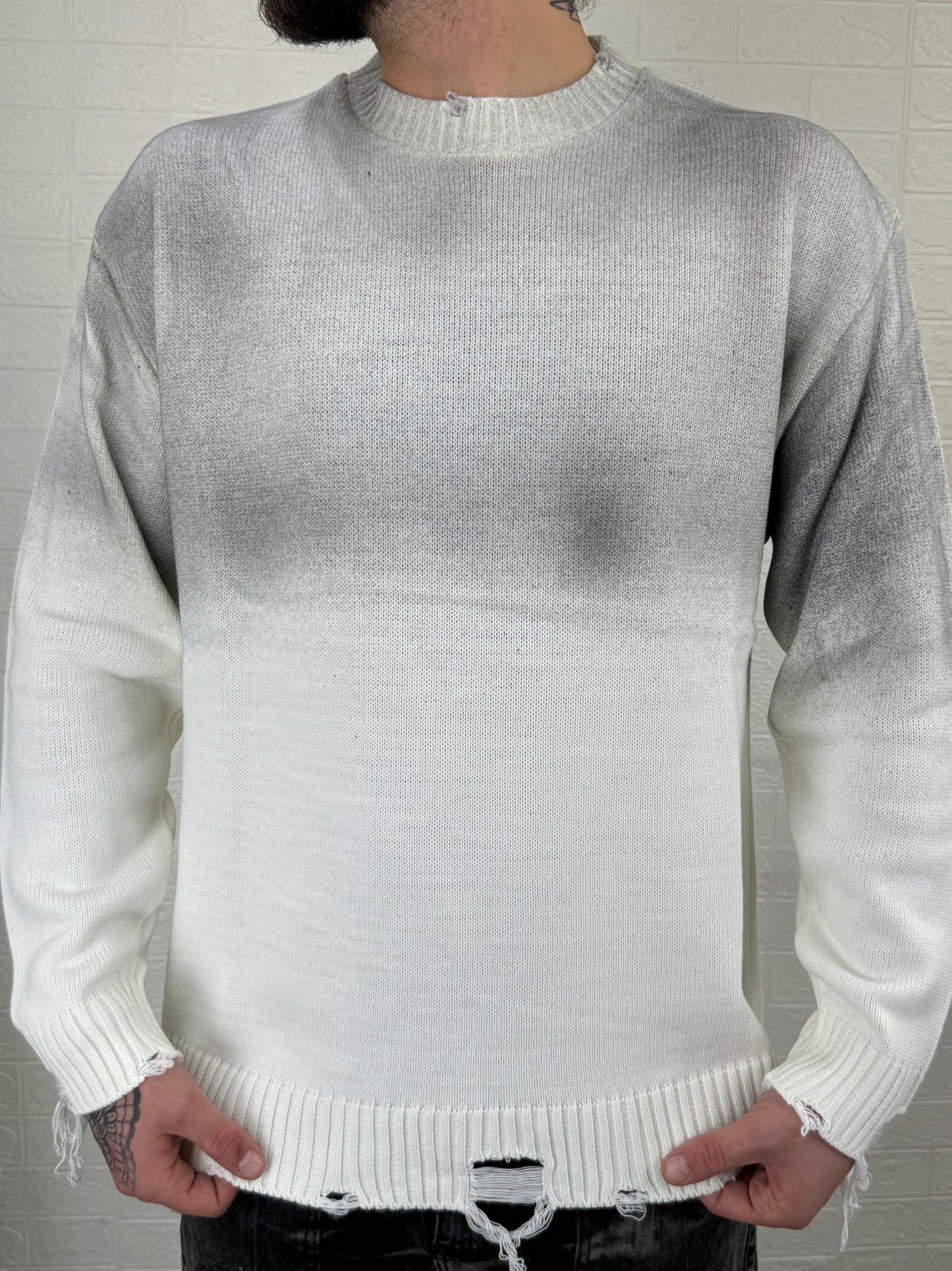 Maglione washed white